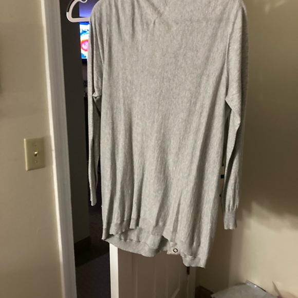 Lafayette 148 New York Light Gray Cowl Neck Sweater - Picture 2 of 4